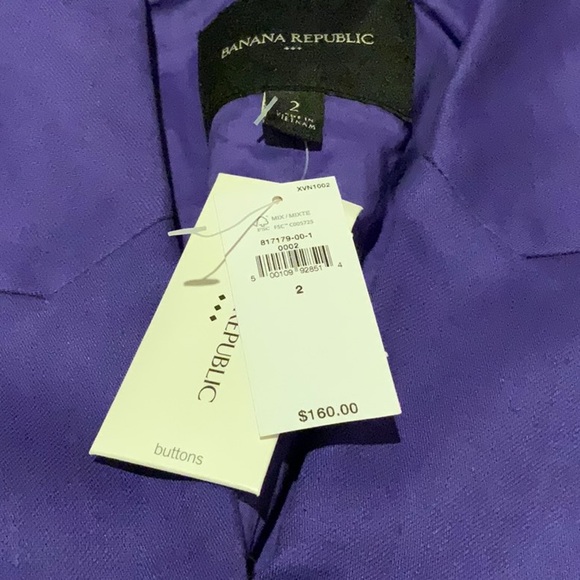 NWT Long Linen-Blend Cutaway Blazer - Picture 4 of 5